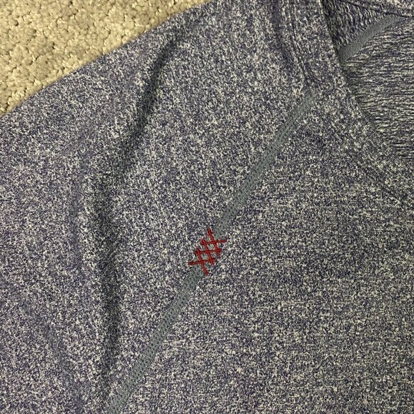 Rhone Shirt Men's XL Blue Heather Reign Long Sleeve Performance Gym Base Layer - Picture 4 of 11